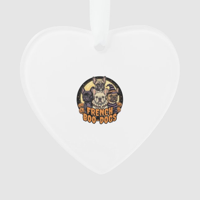 Ornamento Cães de Boo Franceses Design de Bulldog Francês de (Frente)
