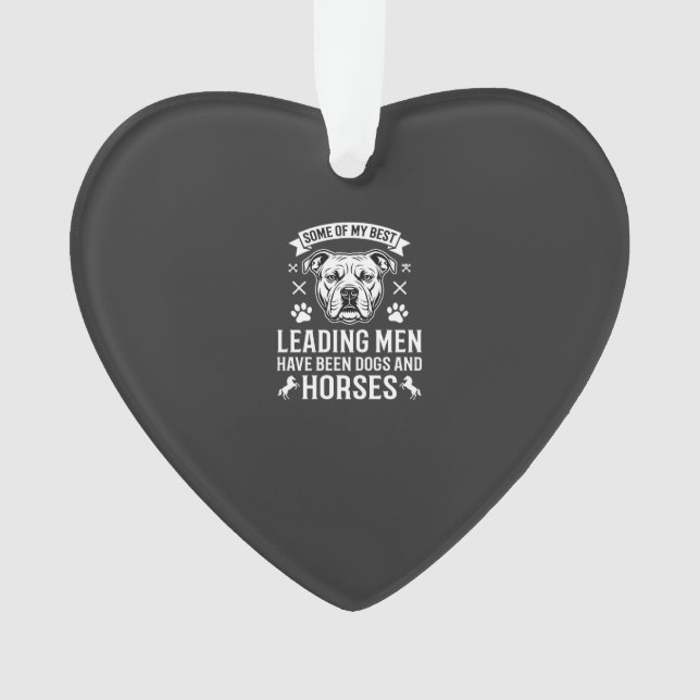 Ornamento Cães E Cavalos Liderando Homens (Frente)