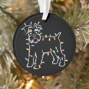 Ornamento Cães Schnauzer Árvore Natal Pet Animal Cão 