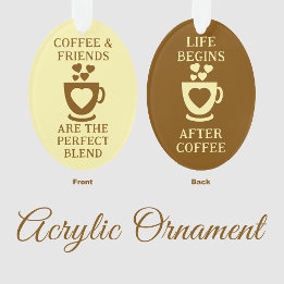 Ornamento Café e amigos adoram corações marrons