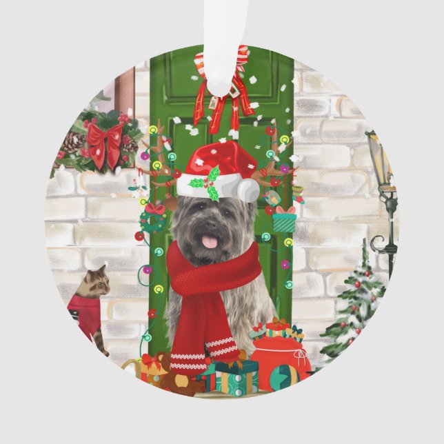 Ornamento Cairn Terrier Dog Natal (Frente)