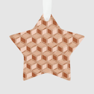 Ornamento Caixas de 3 d cromo - de cobre