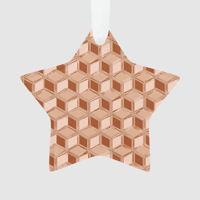 Ornamento Caixas de 3 d cromo - de cobre (Frente)