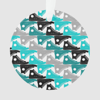 Ornamento Calçados Cerceta-n-Pretos das partes superiores