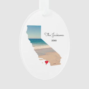 Ornamento California Beach Trip Photo Oval