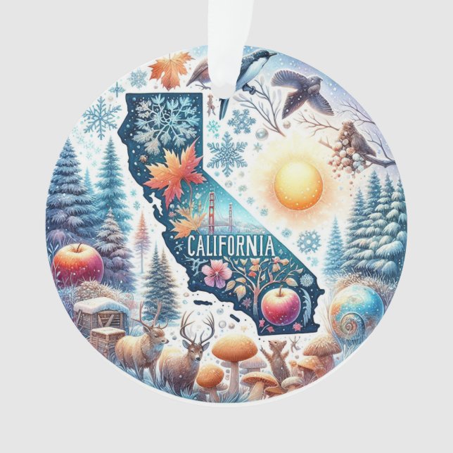 Ornamento California Nature Winter Natal (Frente)