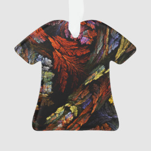 Ornamento Camisa Acrílica Abstrato de Harmonia de Cor