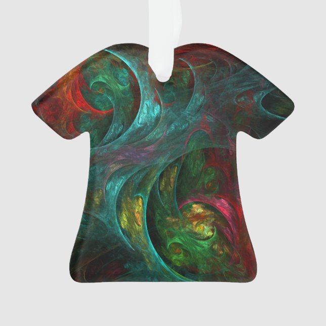 Ornamento Camisa acrílica Genesis Nova Abstrato Art (Frente)
