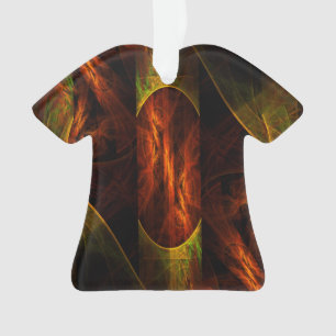 Ornamento Camisa Acrírica de Abstrato de Arte Selvagem Místi