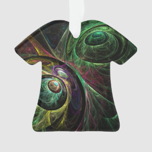 Ornamento Camisa Acritiva de Abstrato de Olhos para Olhos