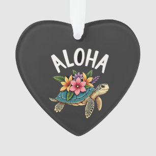 Ornamento Camisa Aloha Havaí Hawaii Tartaruga Hibisco Crianç