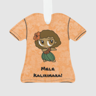 Ornamento Camisa Aloha Honys Mele Kalikimaka Havaiana Aloha