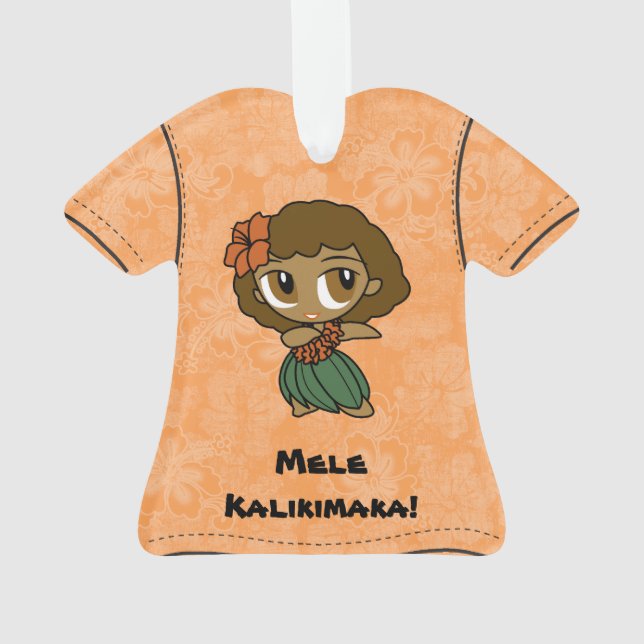 Ornamento Camisa Aloha Honys Mele Kalikimaka Havaiana Aloha (Verso)