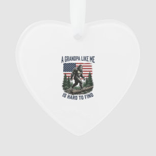 Ornamento Camisa Bigfoot Grandpa Vintage Bandeira Americana