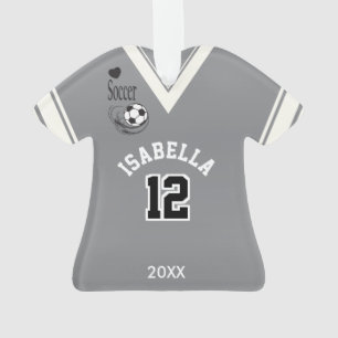Ornamento Camisa cinzenta do futebol