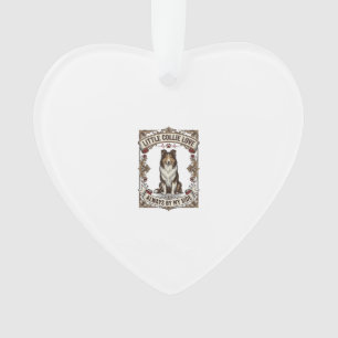Ornamento Camisa de Amante de Cães Collie com Citação de Gra