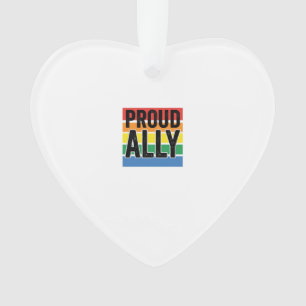 Ornamento Camisa de Apoio ao Orgulho Vintage Proud Ally Desi
