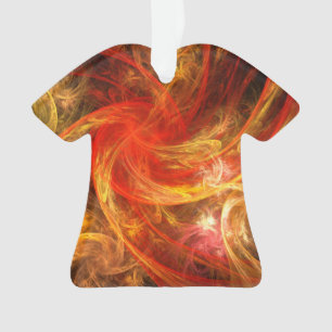 Ornamento Camisa de Arte Abstrato do Firestorm