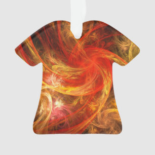 Ornamento Camisa de Arte Abstrato do Firestorm Nova