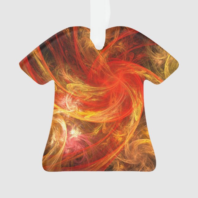 Ornamento Camisa de Arte Abstrato do Firestorm Nova (Frente)