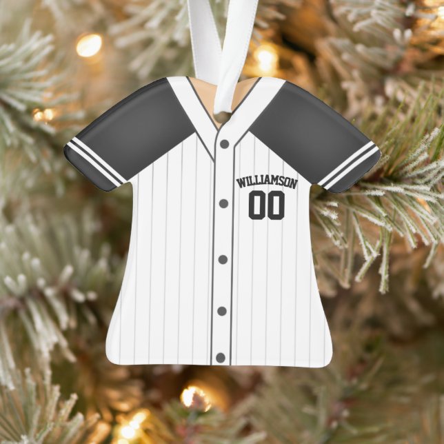 Ornamento Camisa de beisebol personalizada com as cores do t (Árvore)