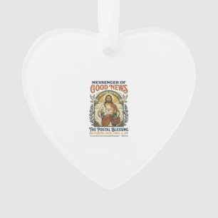 Ornamento Camisa de Entrega de Trabalhador Postal de Jesus F