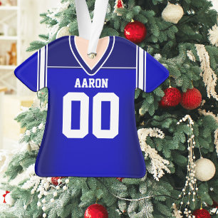 Ornamento Camisa de Futebol Azul e Branco