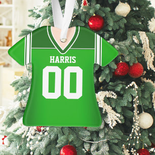 Ornamento Camisa de Futebol Verde e Branca
