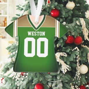 Ornamento Camisa de Futebol Verde e Dourada