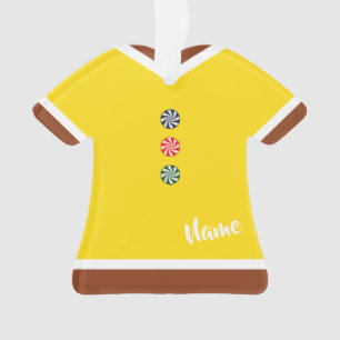 Ornamento Camisa de Garoto Gingerpão Amarelo