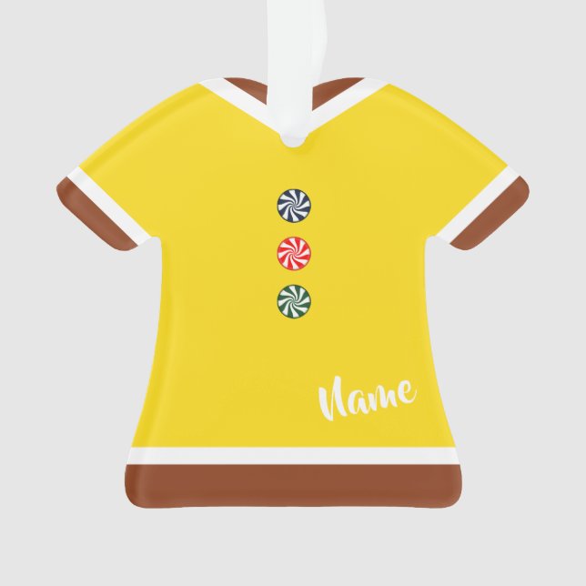 Ornamento Camisa de Garoto Gingerpão Amarelo (Frente)