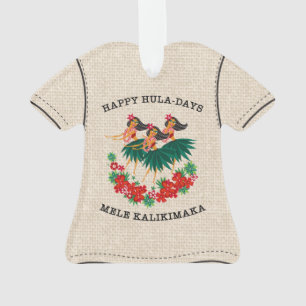 Ornamento Camisa de Hula Holiday Hawaiian Hula Aloha