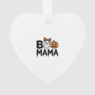 Ornamento Camisa de Mãe Fantasma de Halloween Abóbora Boo Ma