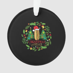 Ornamento Camisa de Natal de Hot Dog Lover Xmas Feia de Hot 