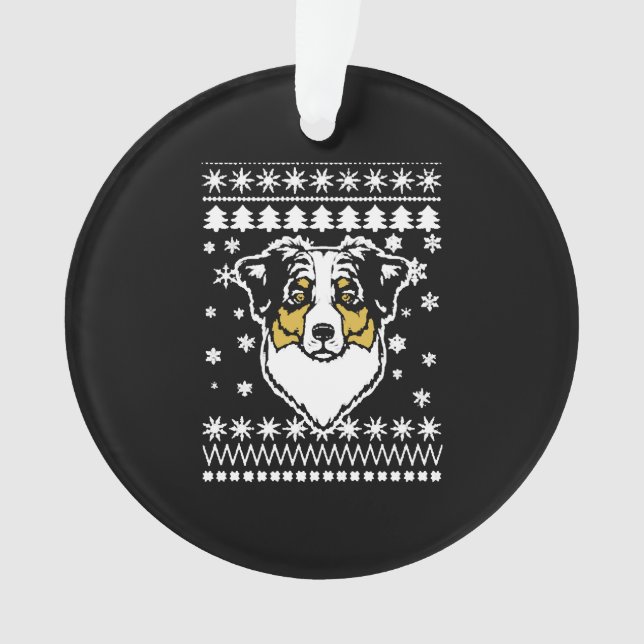 Ornamento Camisa de Natal de Pastor Australiana (Frente)