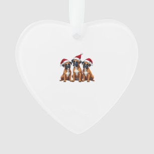 Ornamento Camisa de Natal do Cão Boxer Suéter Feio Luz de Na