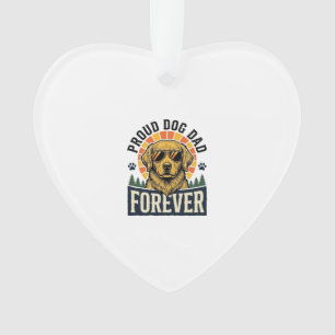 Ornamento Camisa de Papai de Cachorro Vintage Golden Retriev