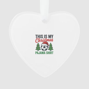 Ornamento Camisa de pijama de Natal de futebol