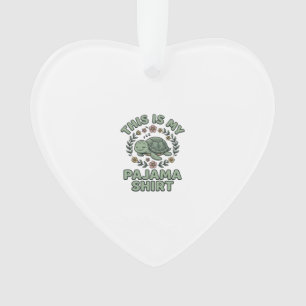 Ornamento Camisa de pijama de tartaruga dormindo fofa Vetor