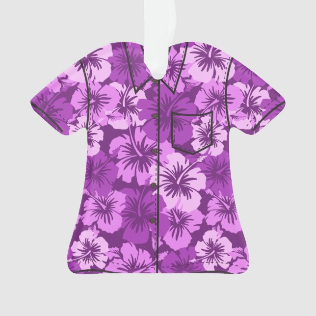 Ornamento Camisa floral havaiana do hibiscus épico Aloha (Frente)