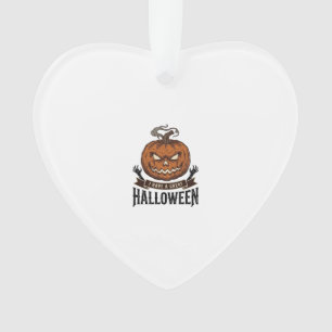 Ornamento Camisa Gótica de Abóbora de Halloween Vintage Desi
