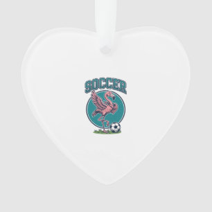 Ornamento Camisa Gráfica do Jogador de Futebol Flamingo Vint