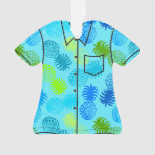 Ornamento Camisa Momona Hawaiai Tropical do Abacaxi Aloha
