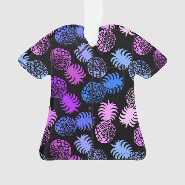 Ornamento Camisa Momona Hawaiai Tropical do Abacaxi Aloha (Frente)