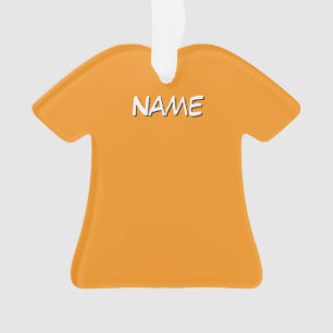 Ornamento Camisa Personalizada Com Nome Laranja Roxo