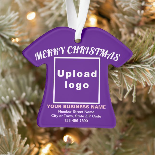 Ornamento Camisa T roxa de Natal comercial acrílica (Árvore)