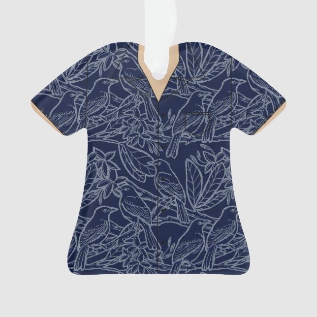Ornamento Camisa temática do Havaí em acrílico (Frente)