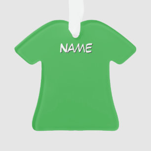 Ornamento Camisa Verde Personalizada Com Nome