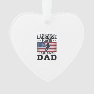 Ornamento Camisa Vintage de Pai de Lacrosse Engraçado Bandei