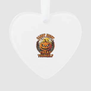 Ornamento Camisa Vintage Halloween Abóbora Trate-se Bem_1